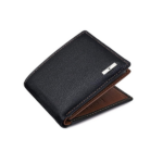 Stylish Kyle Black & Redwood Leather Wallet for Men with 6 Card Slots