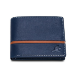 Stylish RFID-Blocking Navy Leather Wallet for Men